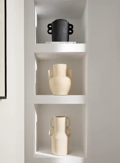 Erabus cream-coloured terracotta vase