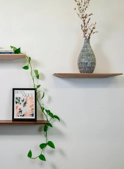 Floating oak shelf