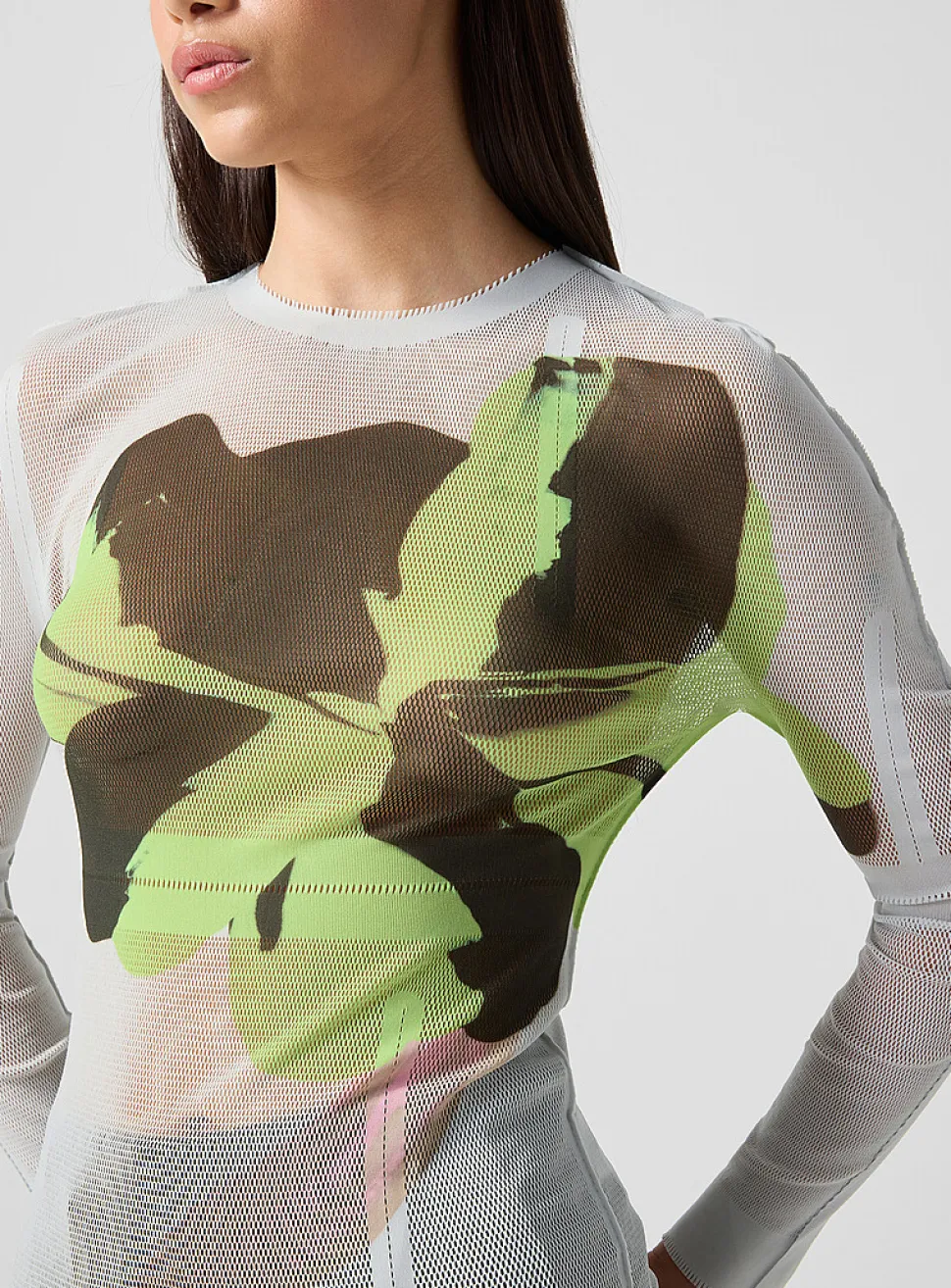 Floral abstraction top