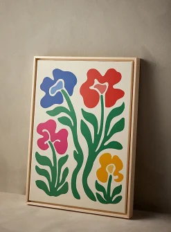 Floral wave art print