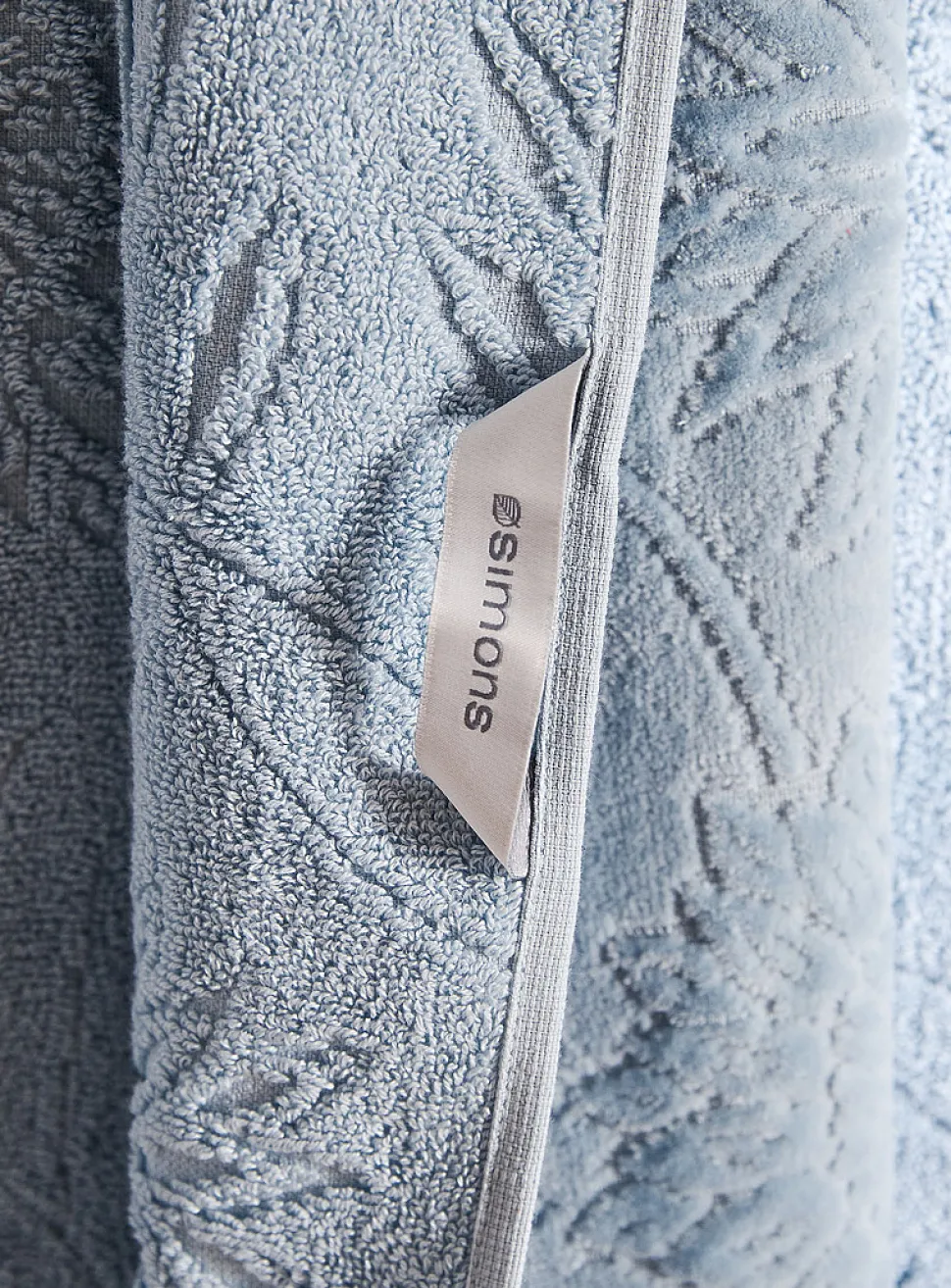 Flowers velvet organic cotton jacquard towels