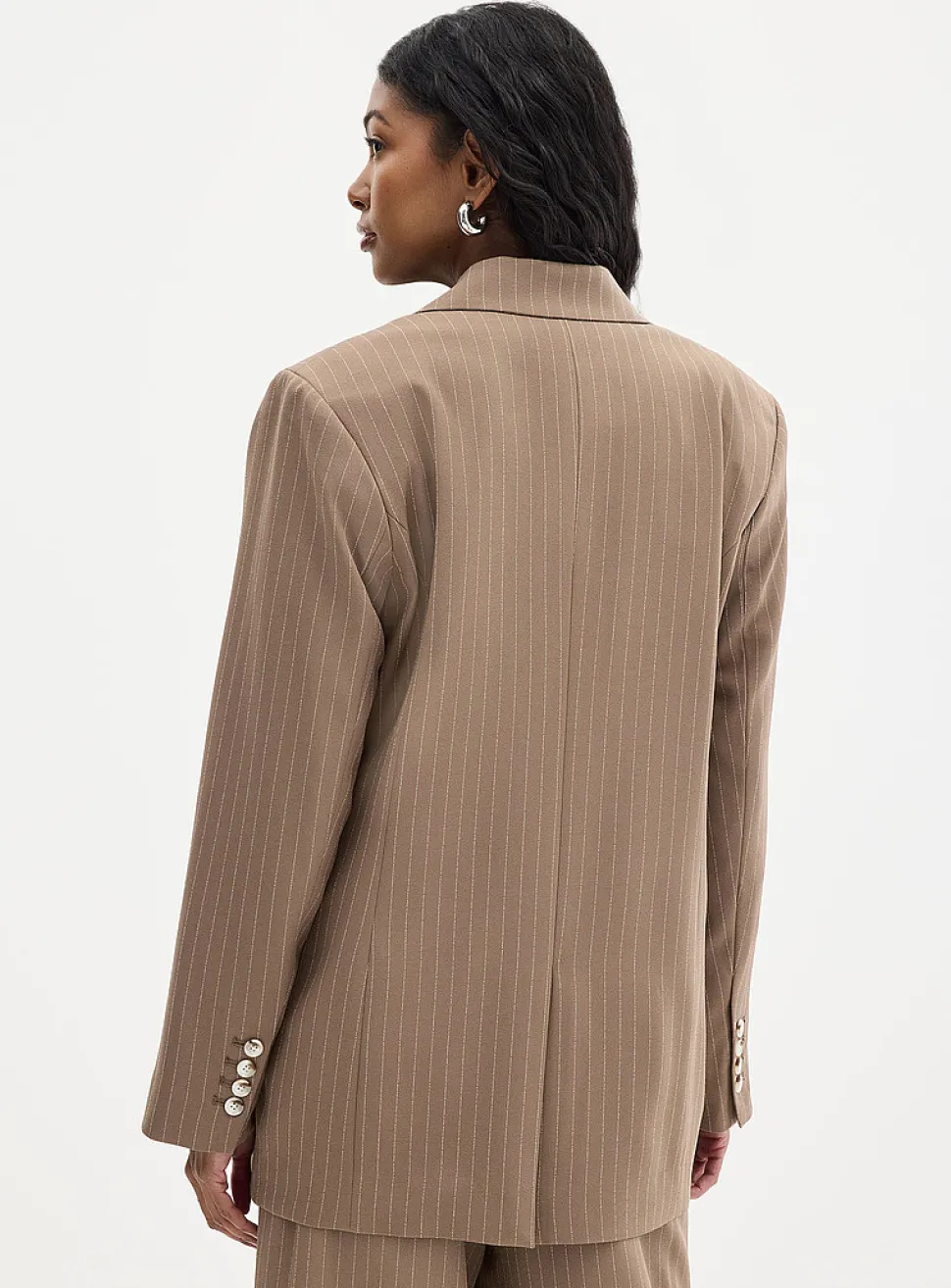 Flowy pinstripe blazer