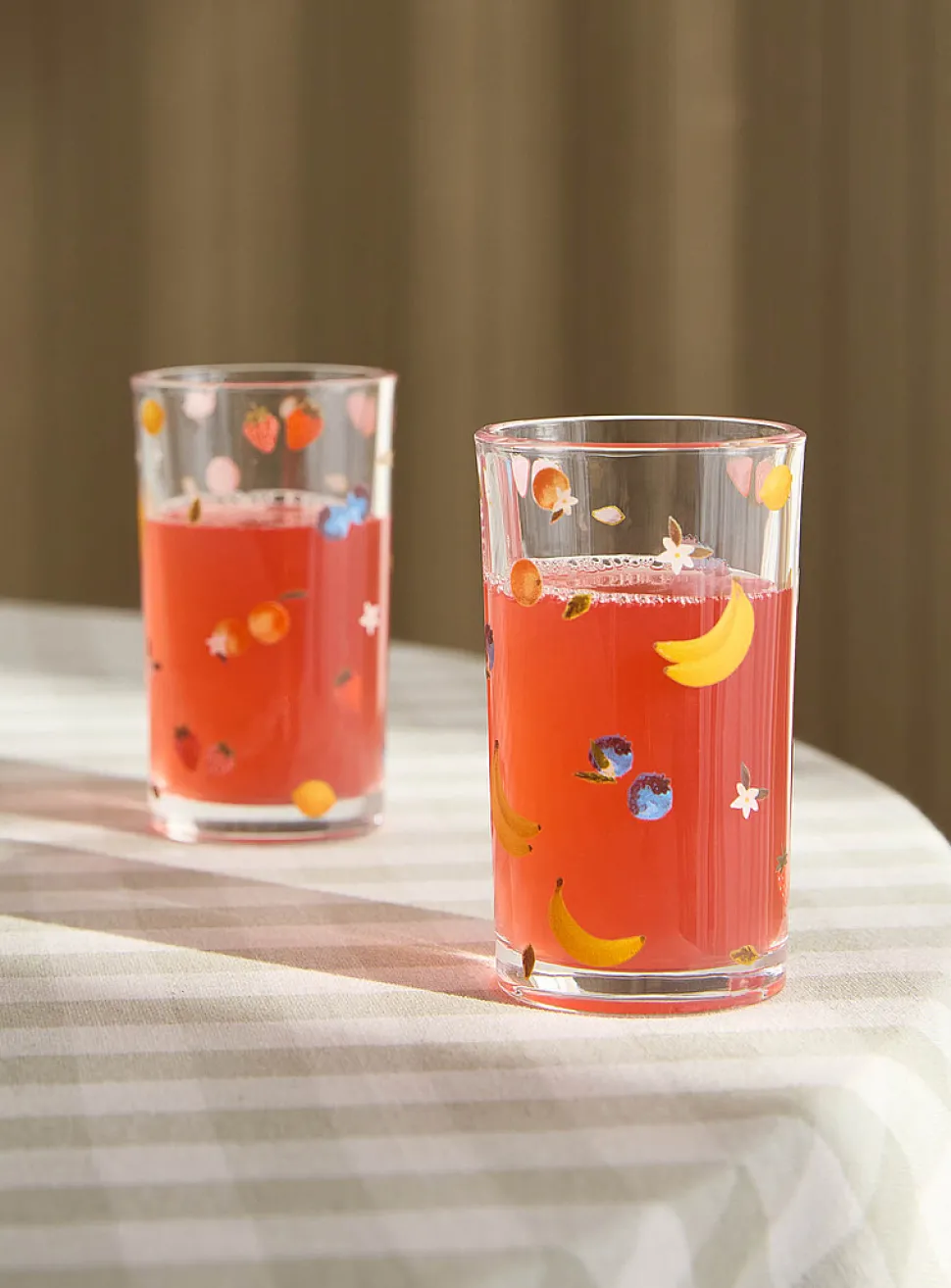 Fruit print small glasses