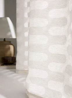 Geometric pattern delicate openwork sheer curtain