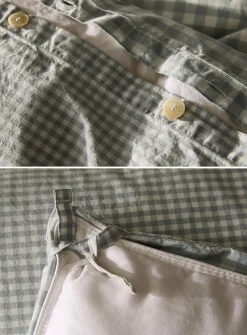 Gingham duvet cover set