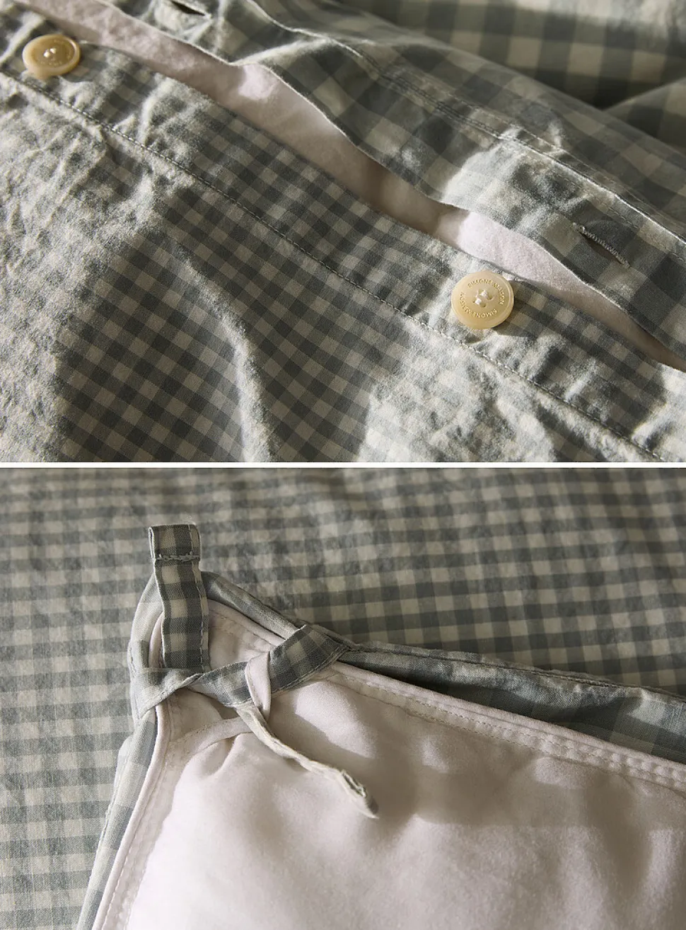 Gingham duvet cover set
