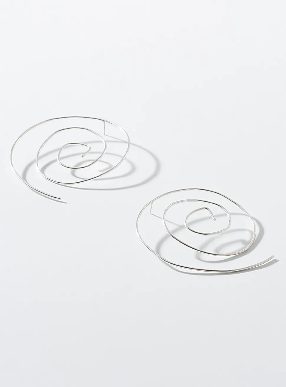 Giulia sterling silver spiral earrings