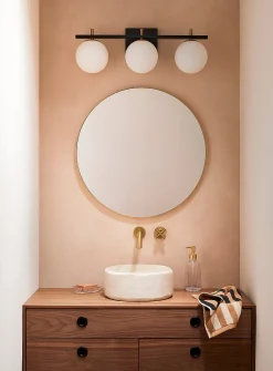 Golden accents frosted bubbles sconce