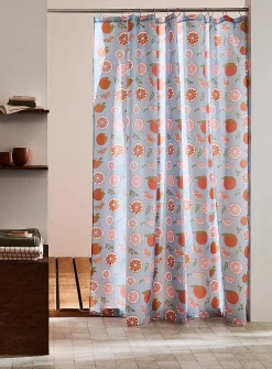 Grapefruit shower curtain