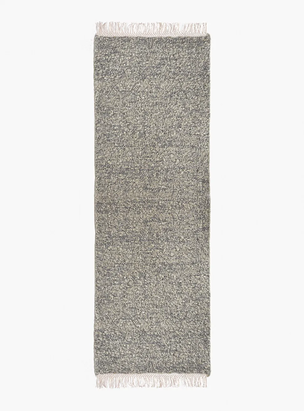 Heathered green artisanal hallway runner