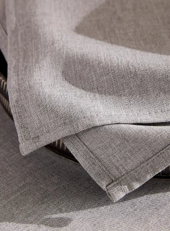 Heather grey jacquard napkins
