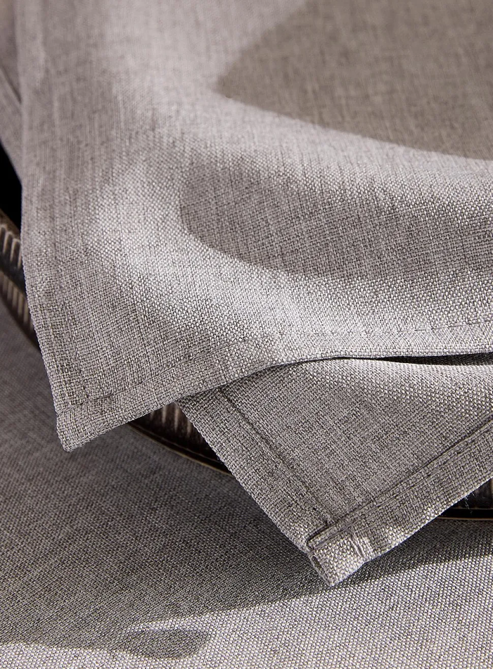 Heather grey jacquard napkins
