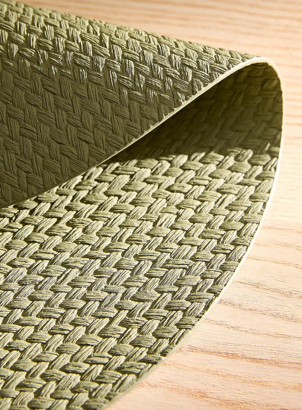 Herringbone pattern faux-leather placemat