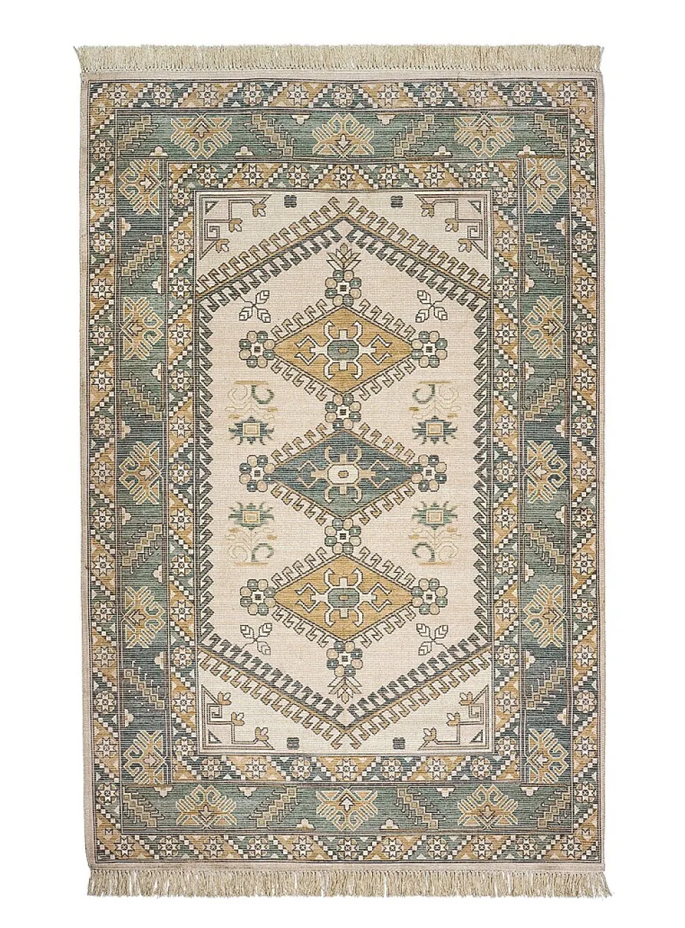 Iman ancient geometry handcrafted rug