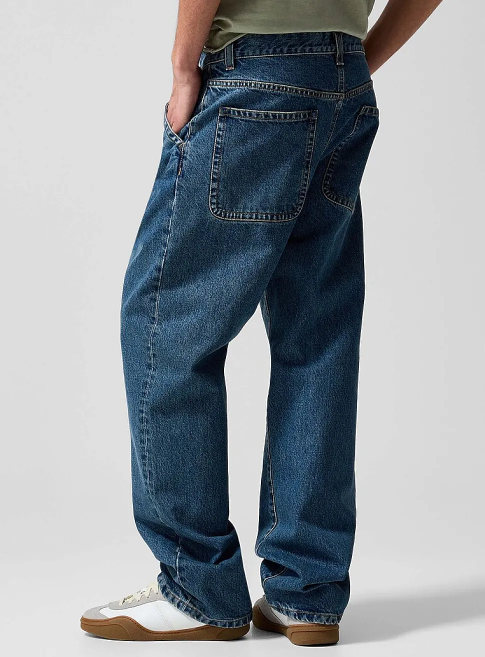 Indigo baggy jean