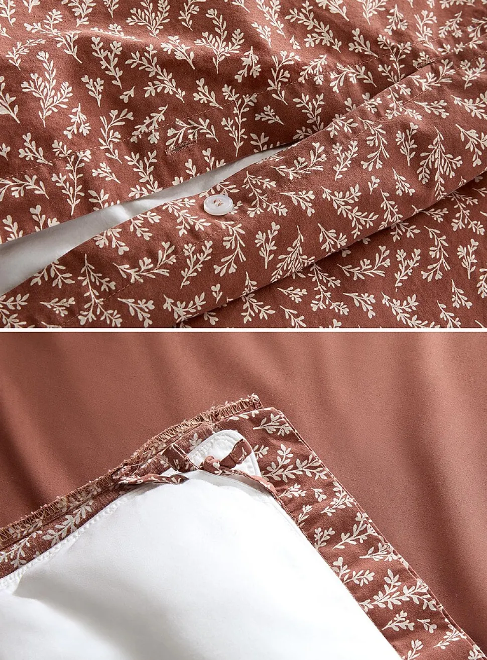 Inviting foliage duvet cover set