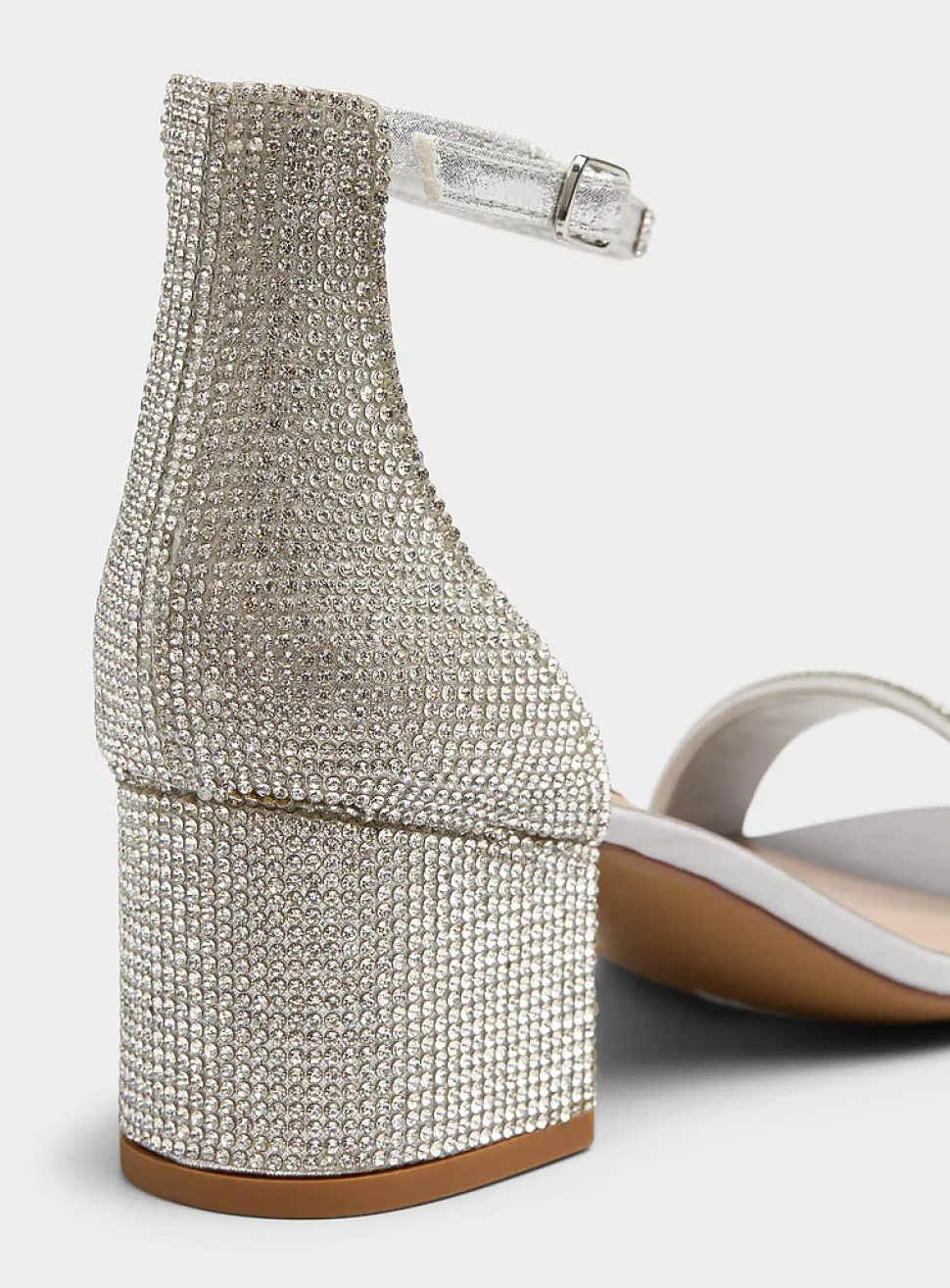Irene sparkling block-heel sandals