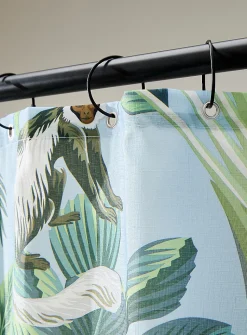 Jungle animal shower curtain
