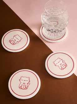 Kawaii cats coasters