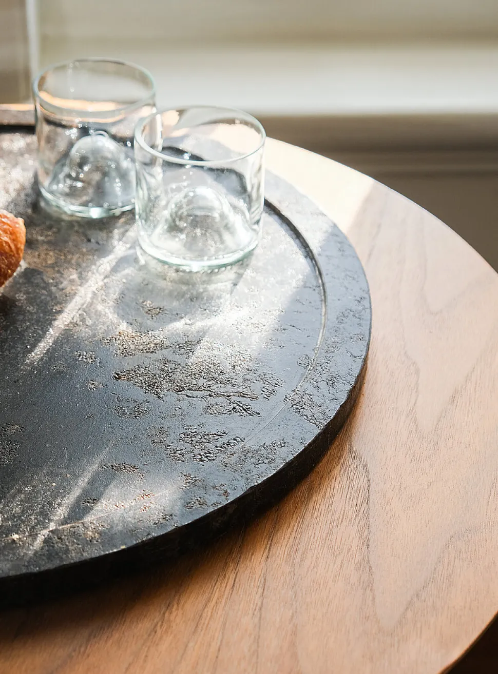 Large coffee-ground swivel tray