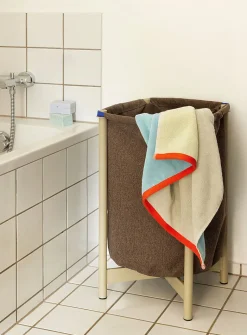 Large colour block contrasting trim towels