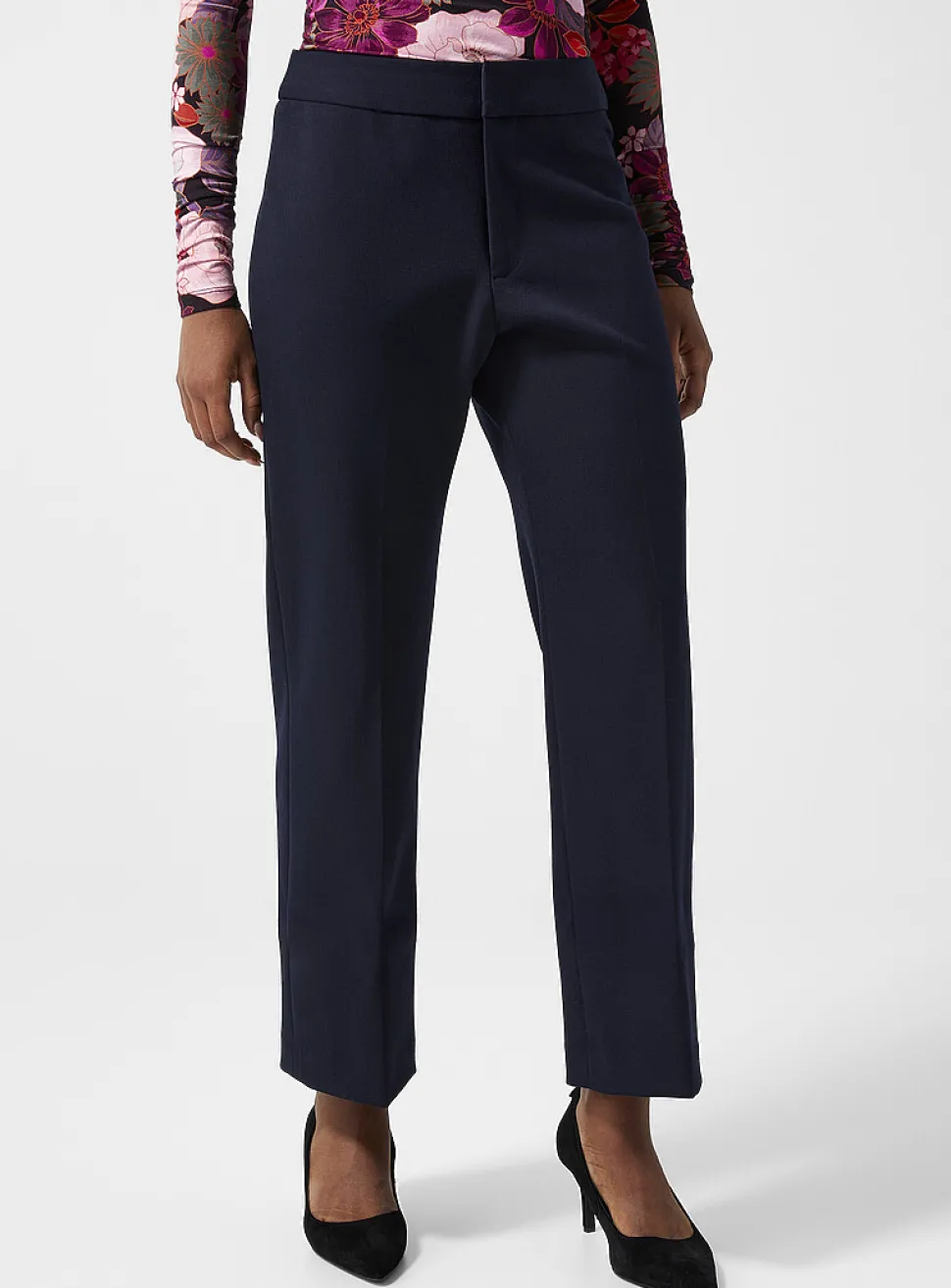 Large cuff straight leg pant
