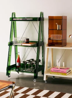 Large wheeled polycarbonate shelving