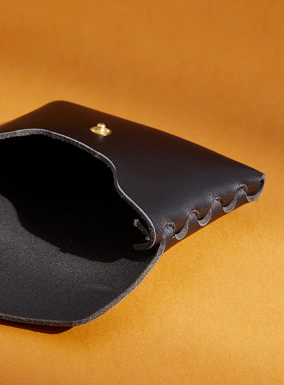 Leather card pocket