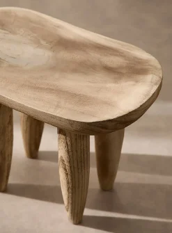 Light paulownia wood decorative stool