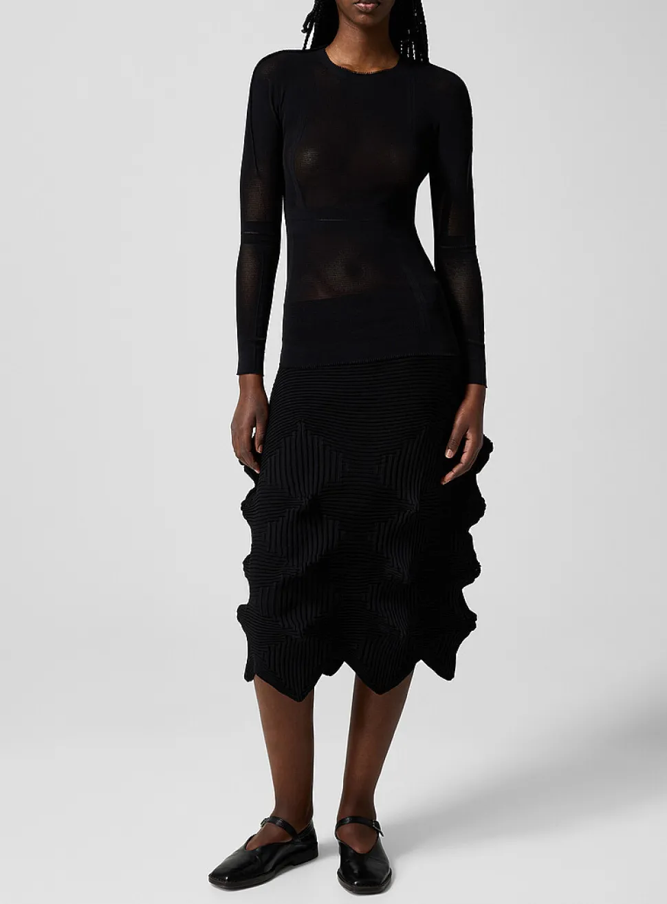 Linkage knit skirt