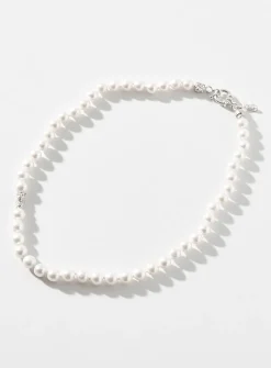 Louis III sterling silver pearl necklace