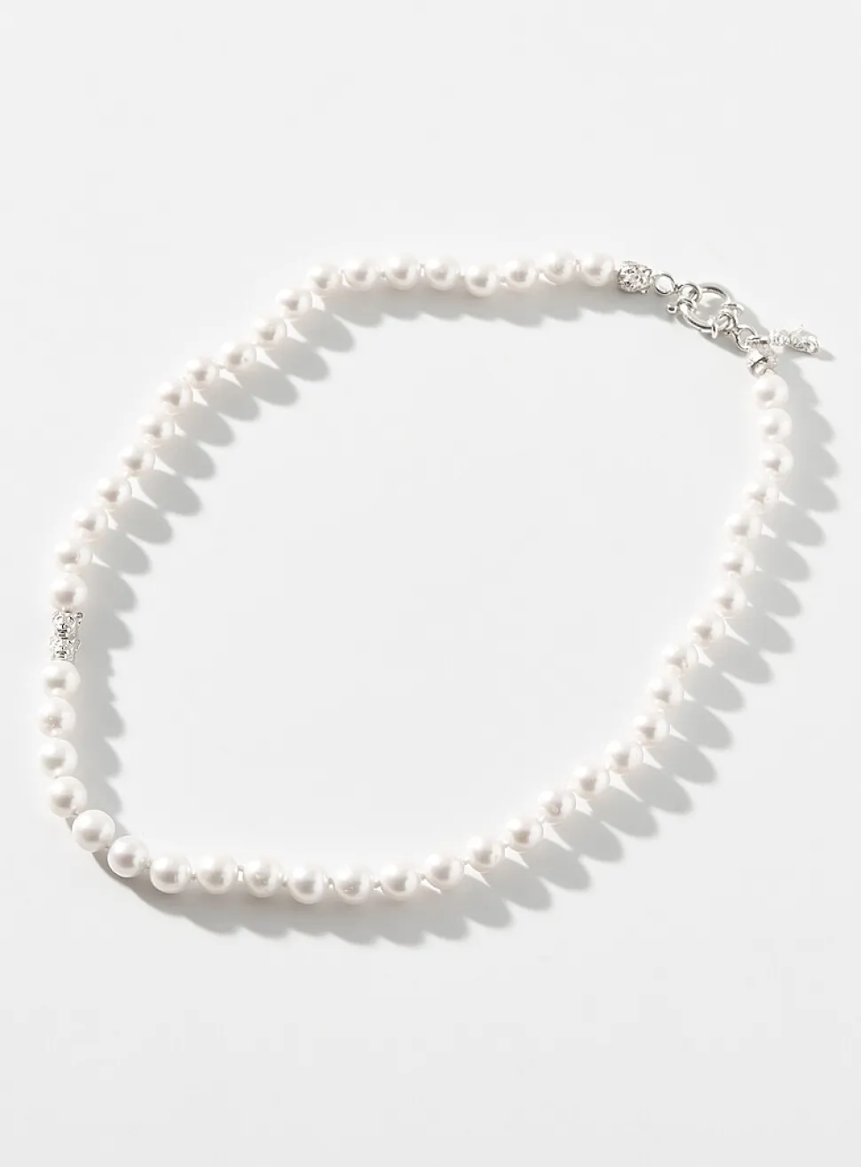 Louis III sterling silver pearl necklace