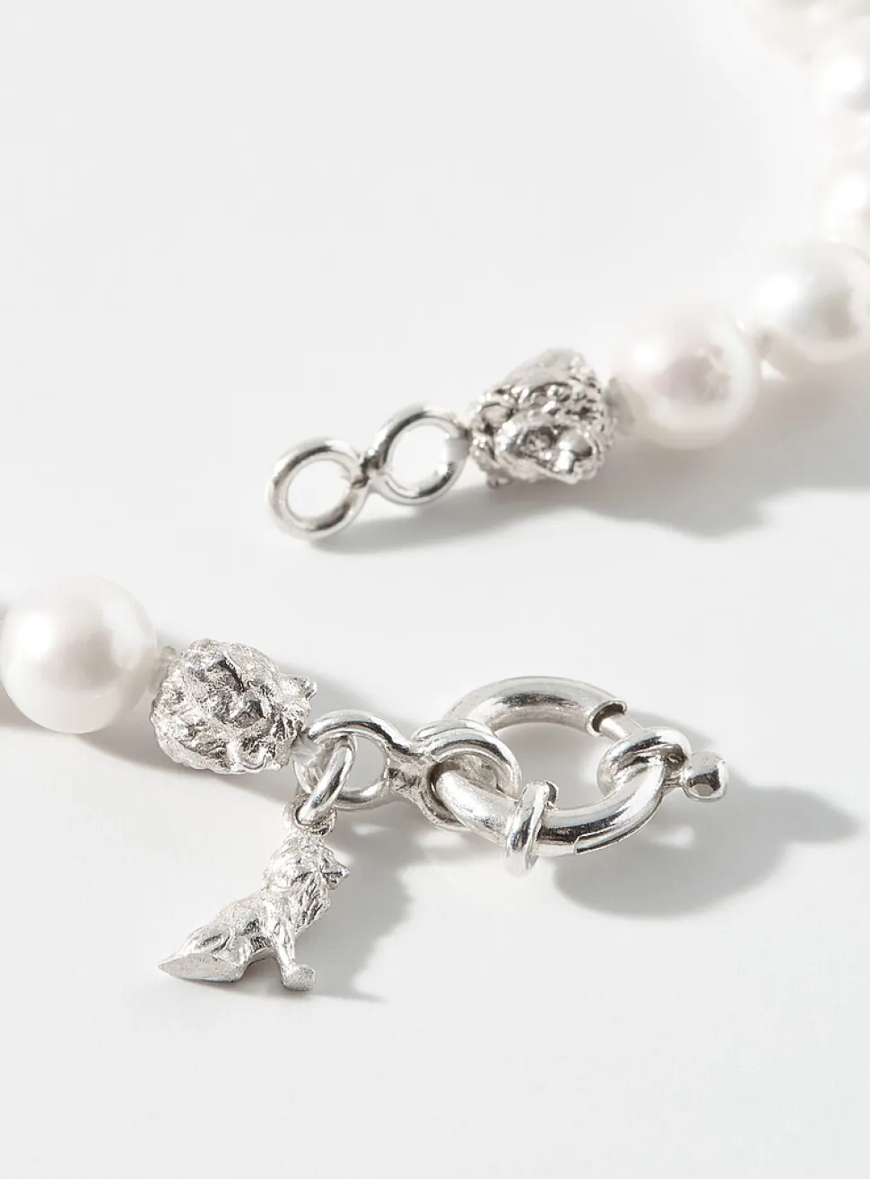 Louis III sterling silver pearl necklace