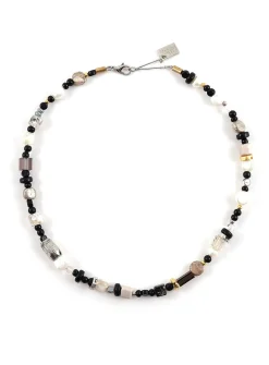Luan colourful beads and pearls necklace