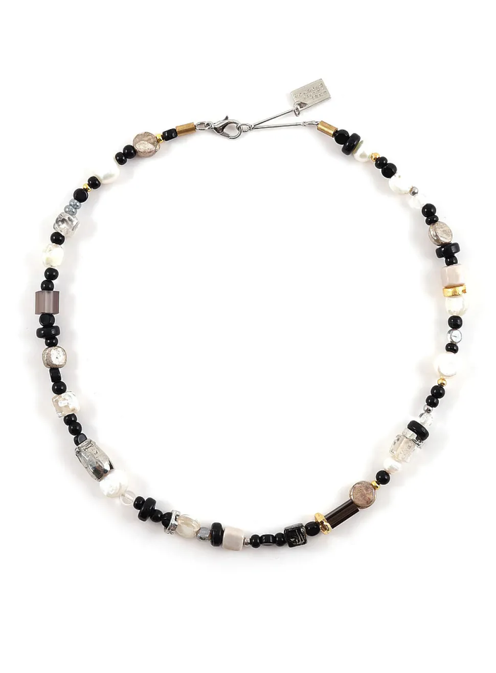 Luan colourful beads and pearls necklace