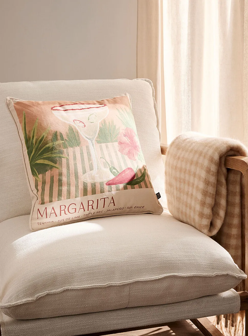 Margarita cocktail outdoor removable-cover cushion