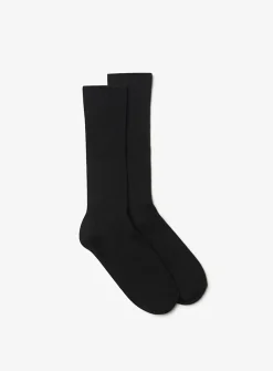 Merino and cashmere ribbed socks