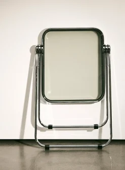 Metal and polyethylene folding accent table
