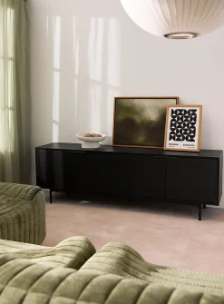 Metallic legs four-door minimalist TV unit