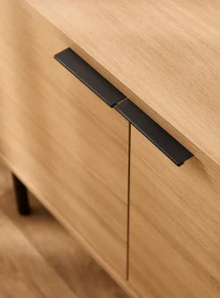 Metallic legs four-door minimalist TV unit