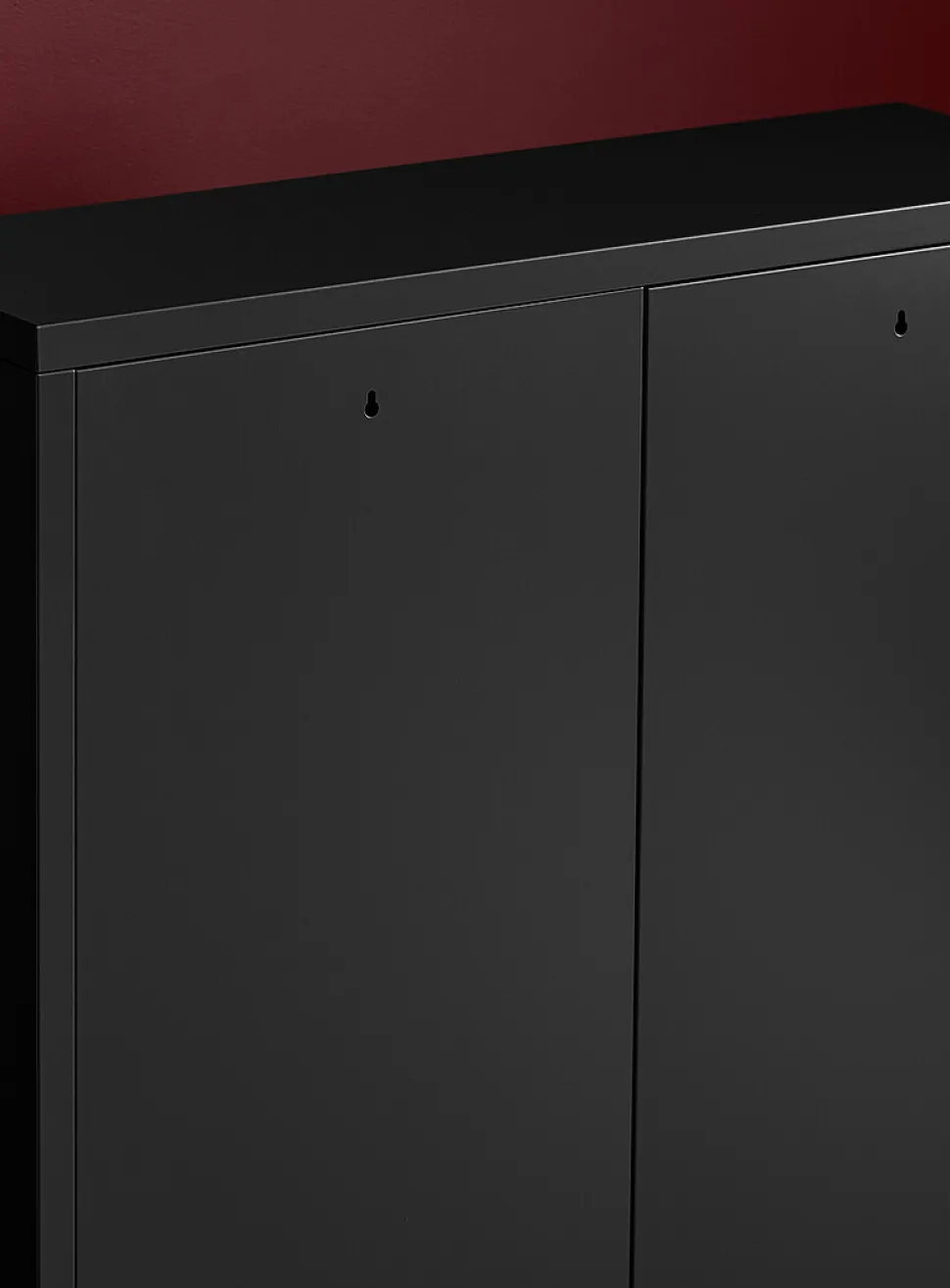 Metal locker-style shoe cabinet