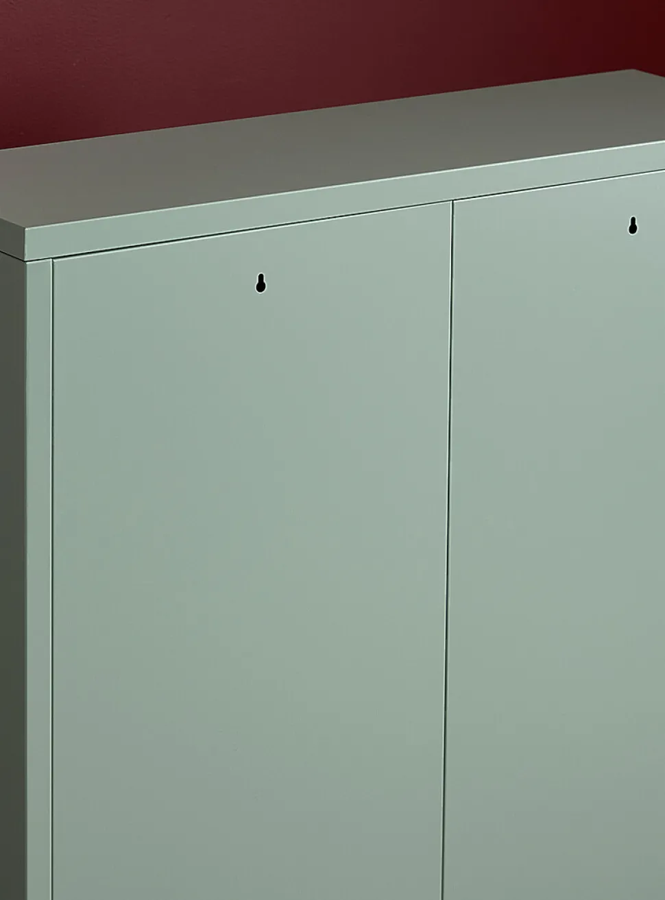 Metal locker-style shoe cabinet