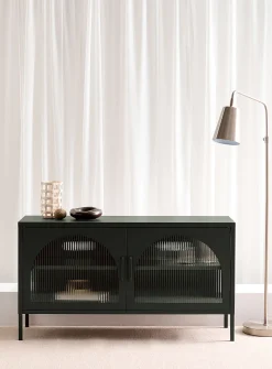 Metal TV unit with doors