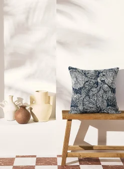 Midnight garden outdoor cushion