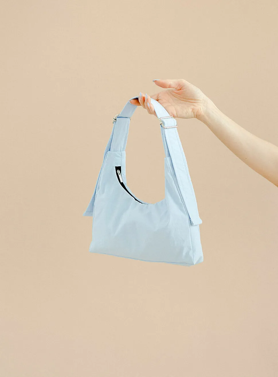 Mina nylon baguette bag