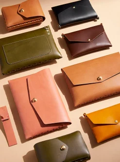Mini leather clutch
