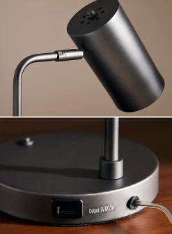 Minimalist tubular table lamp