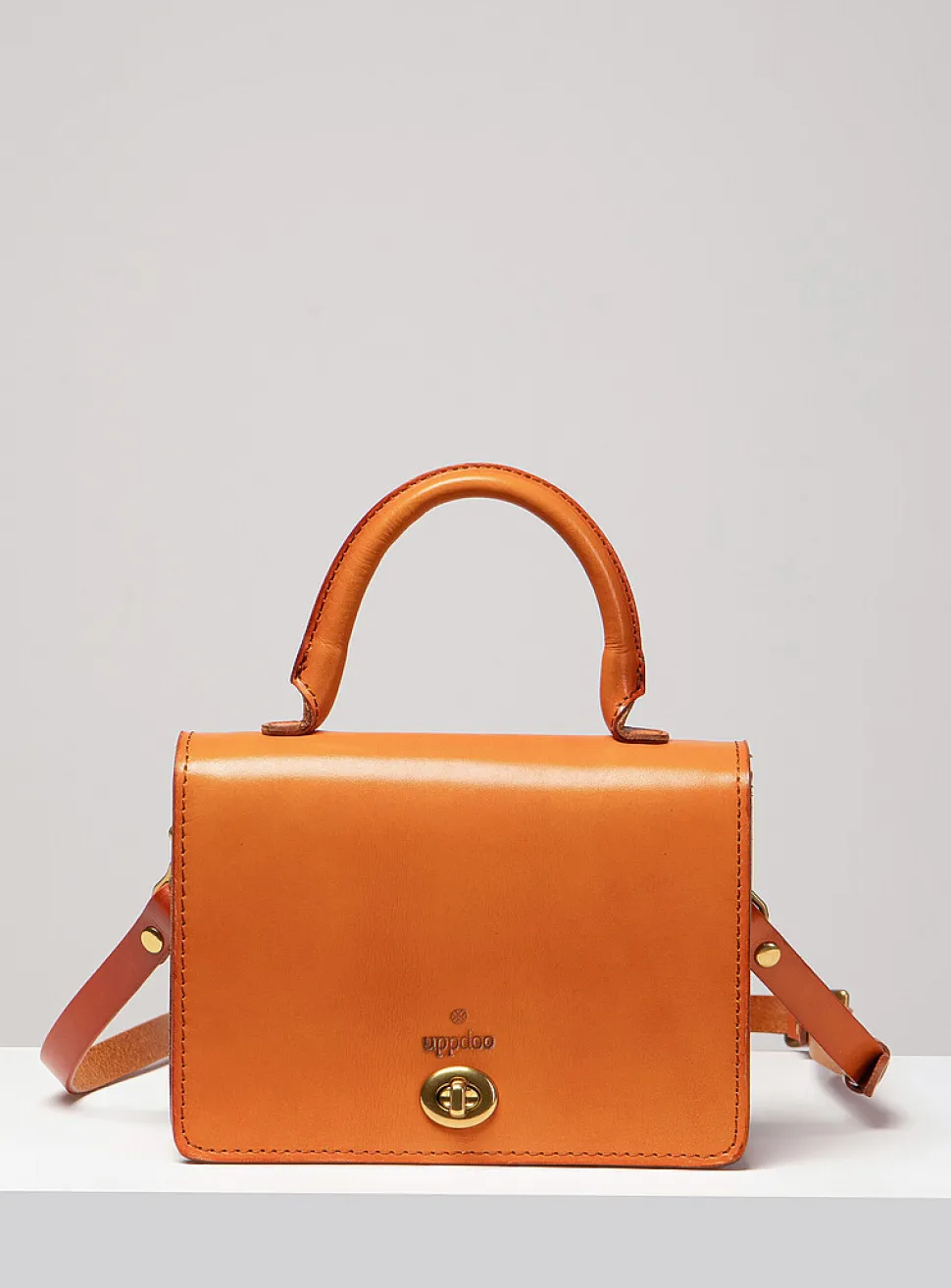 Minimalist Turn-loc closure handbag