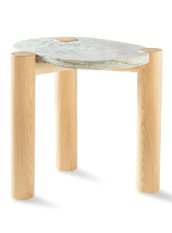 Missisquoi oblong marble geo side table