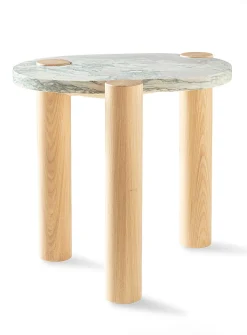 Missisquoi oblong marble geo side table
